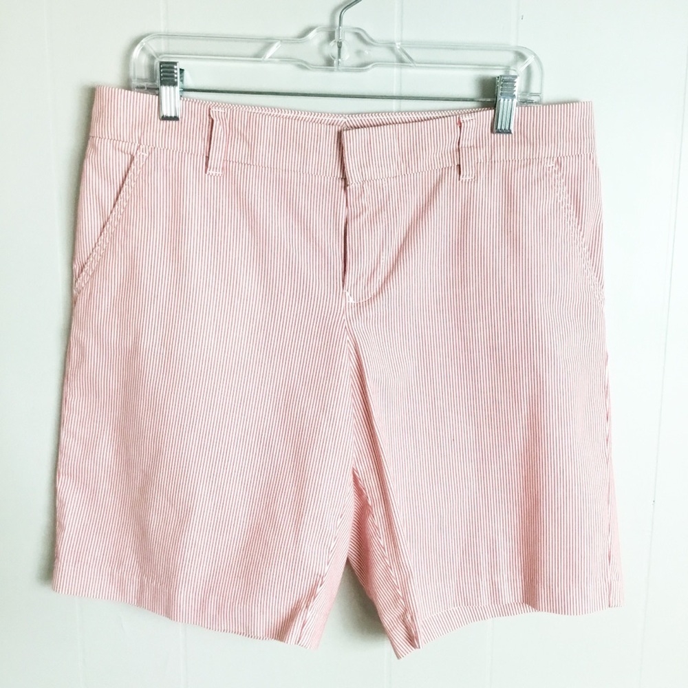 Tommy Hilfiger Red White Stripped Bermuda 10 Short
